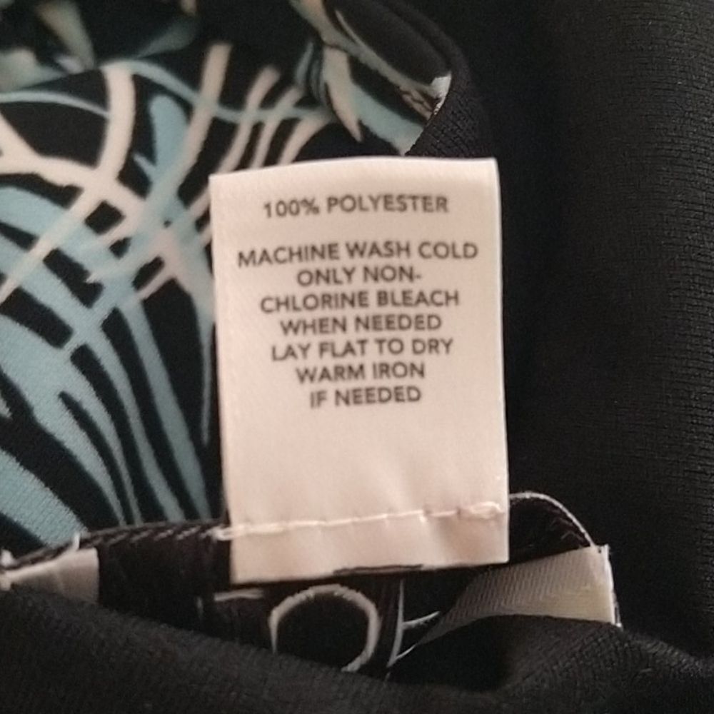 LOFT Swirl and Swish in Elegance Dress Size 10 Stretchy Blue and Black Print - Picture 8 of 9